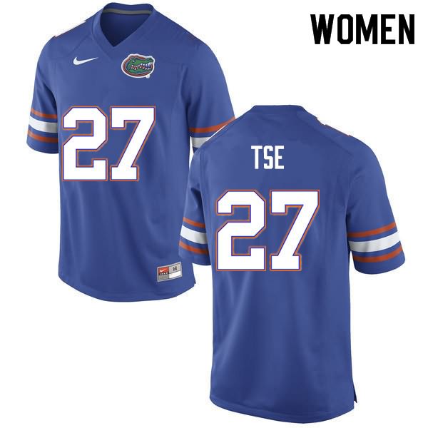 NCAA Florida Gators Joshua Tse Women's #27 Nike Blue Stitched Authentic College Football Jersey BSL4164GC